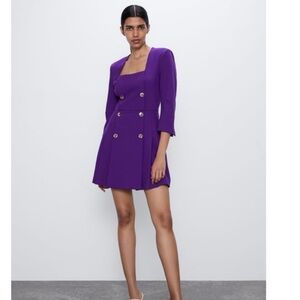 ZARA Button-up Blazer Dress
